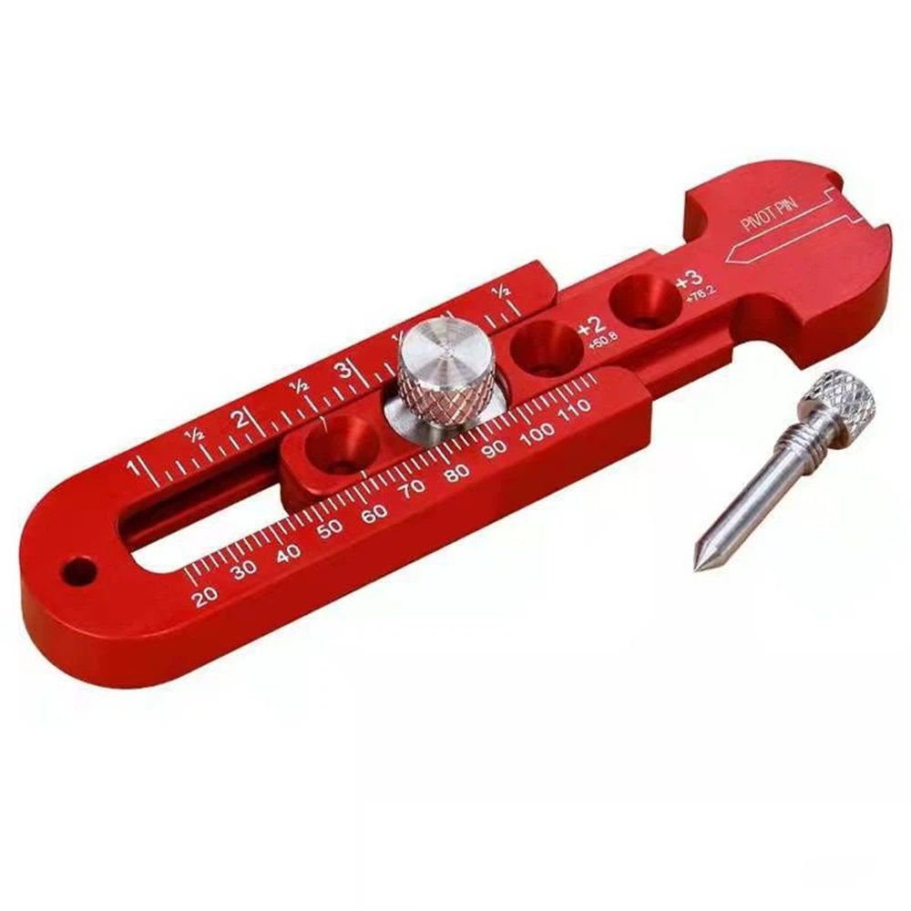 Woodworking Aluminum Alloy Circular Drawing Tool, Fixed-Point Marking Gauge Woodworking Compass Scribe V1192-AZ-W-0073