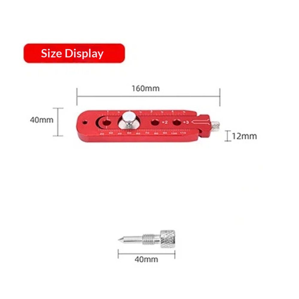 Woodworking Aluminum Alloy Circular Drawing Tool, Fixed-Point Marking Gauge Woodworking Compass Scribe V1192-AZ-W-0073