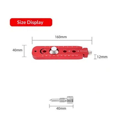 Woodworking Aluminum Alloy Circular Drawing Tool, Fixed-Point Marking Gauge Woodworking Compass Scribe V1192-AZ-W-0073
