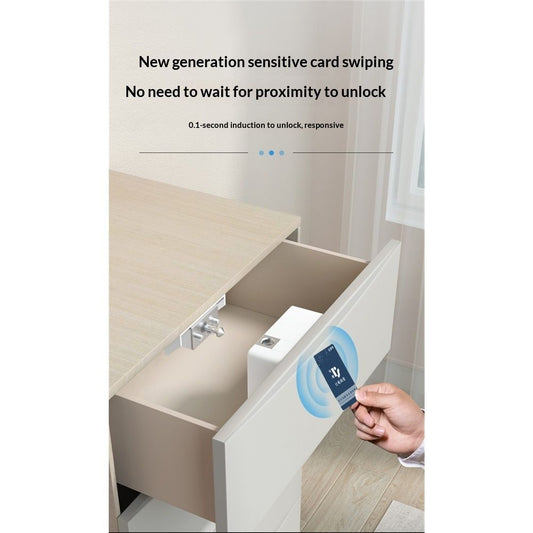 Drawer Lock Works , Smart Cabinet Locks Hidden Magnetic Lock Locker, for Secret Storage Compartment V1192-AZ-W-0074