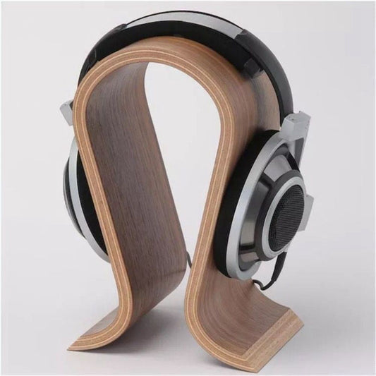 Wooden Headphones Stand/Wooden Headphone Hanger/Wood Headset Holder/Earphone Desk Display Hanger - (walnut V1192-AZ-W-0076
