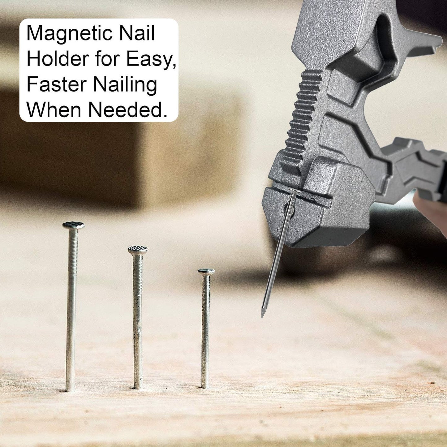 15 Inch Multi-Function Demolition Tool, Hammer, Nail Puller, Multi-Use, Heavy Duty Construction, DIY Hand V1192-AZ-W-0077