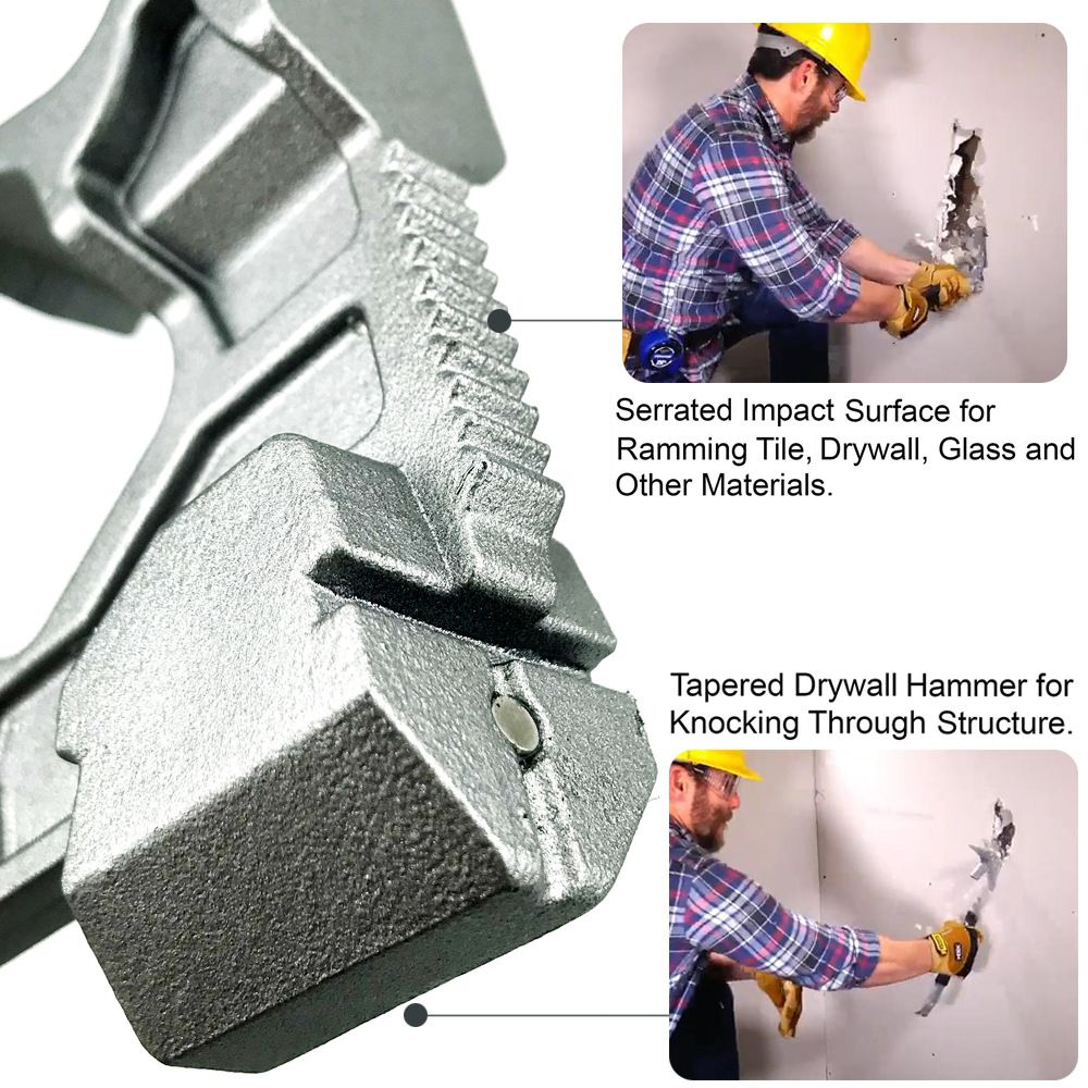 15 Inch Multi-Function Demolition Tool, Hammer, Nail Puller, Multi-Use, Heavy Duty Construction, DIY Hand V1192-AZ-W-0077