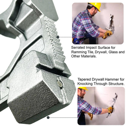 15 Inch Multi-Function Demolition Tool, Hammer, Nail Puller, Multi-Use, Heavy Duty Construction, DIY Hand V1192-AZ-W-0077