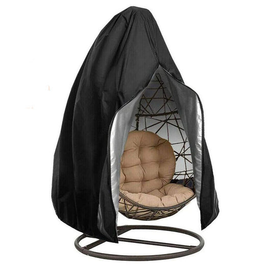 Patio Egg Chair Cover Waterproof Wicker Swing Egg Chair Cover with Zipper and Bottom Buckle Single Seat for V1192-AZ-W-0081