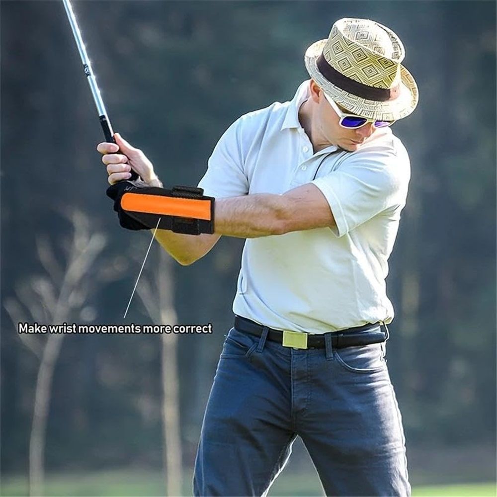 Golf Swing Training Kit with Wrist Stabilizer & Arm Support Band - Improve Posture, Accuracy & Power for Men V1192-AZ-W-0082