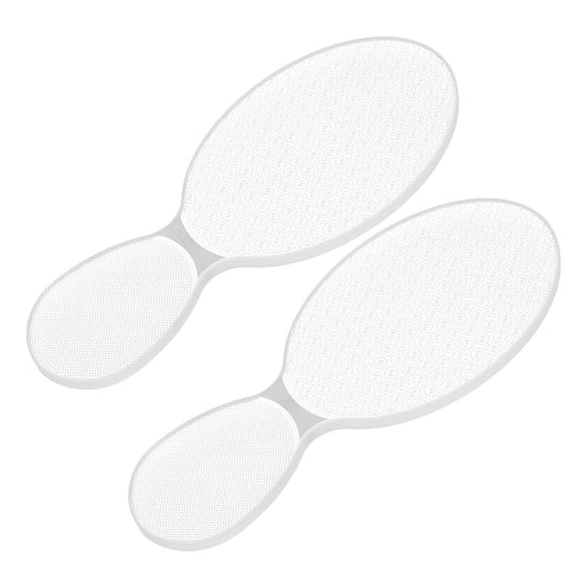 2pcs Glass Foot File 8-Shaped Rough and Smooth Sides Callus Remover Feet Heel Scrubber Dead Skin Scraper V1192-AZ-W-0083