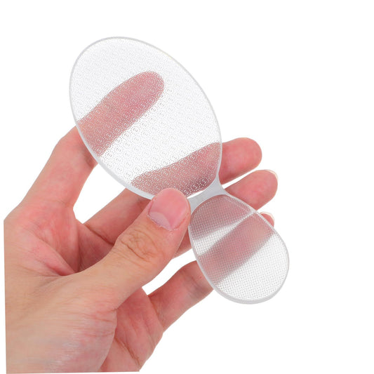 2pcs Glass Foot File 8-Shaped Rough and Smooth Sides Callus Remover Feet Heel Scrubber Dead Skin Scraper V1192-AZ-W-0083