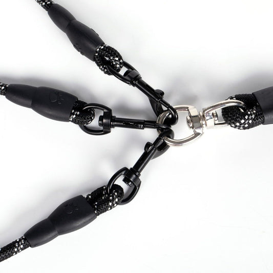 No Tangle 3 Dog - Main Lead Rope with Padded Handle, Three Detachable Leash Splitters, Heavy-Duty Clip, V1192-AZ-W-0085