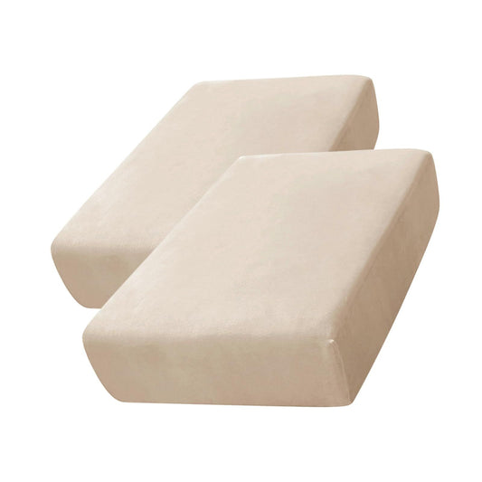 2 pack Stretch Cushion Cover, Couch Cushion Slipcover Sofa Seat Covers Furniture Protector with Elastic V1192-AZ-W-0091