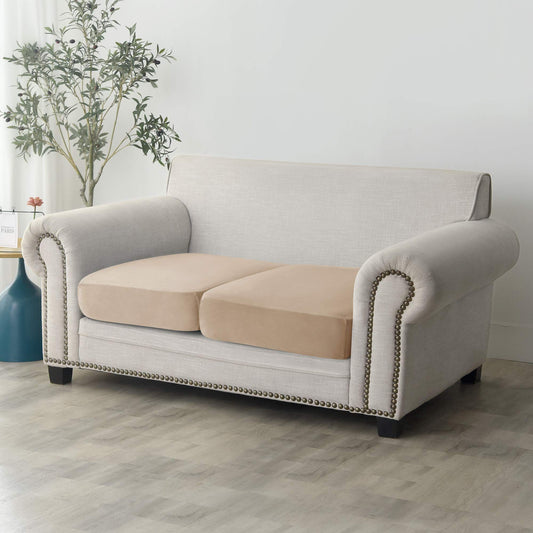 2 pack Stretch Cushion Cover, Couch Cushion Slipcover Sofa Seat Covers Furniture Protector with Elastic V1192-AZ-W-0091
