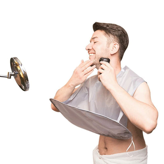 2 pack Beard Bib Apron Hair Catcher for Men Shaving & Trimming, Non-Stick Cape Grooming Cloth, V1192-AZ-W-0094