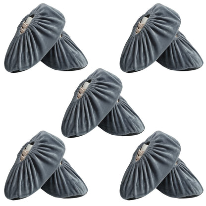 Shoe Covers, 5 Pairs Reusable Non Slip Shoe Protector Covers Washable Soft Shoe Cover for Household Office, V1192-AZ-W-0097