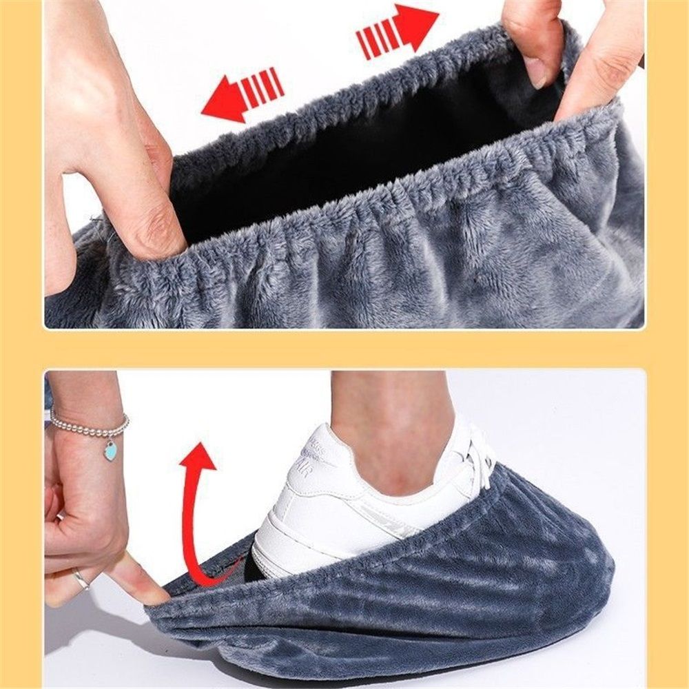 Shoe Covers, 5 Pairs Reusable Non Slip Shoe Protector Covers Washable Soft Shoe Cover for Household Office, V1192-AZ-W-0097