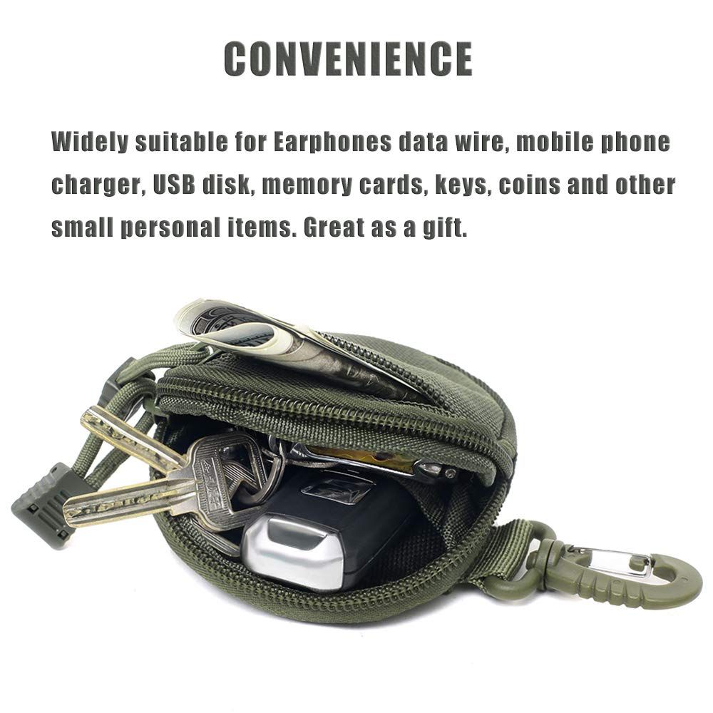 3 pack Small Pouch Accessories, Upgraded Pouches Gear, Bag Case as Coin Purse Keychain, Case Wallet, Wireless V1192-AZ-W-0101