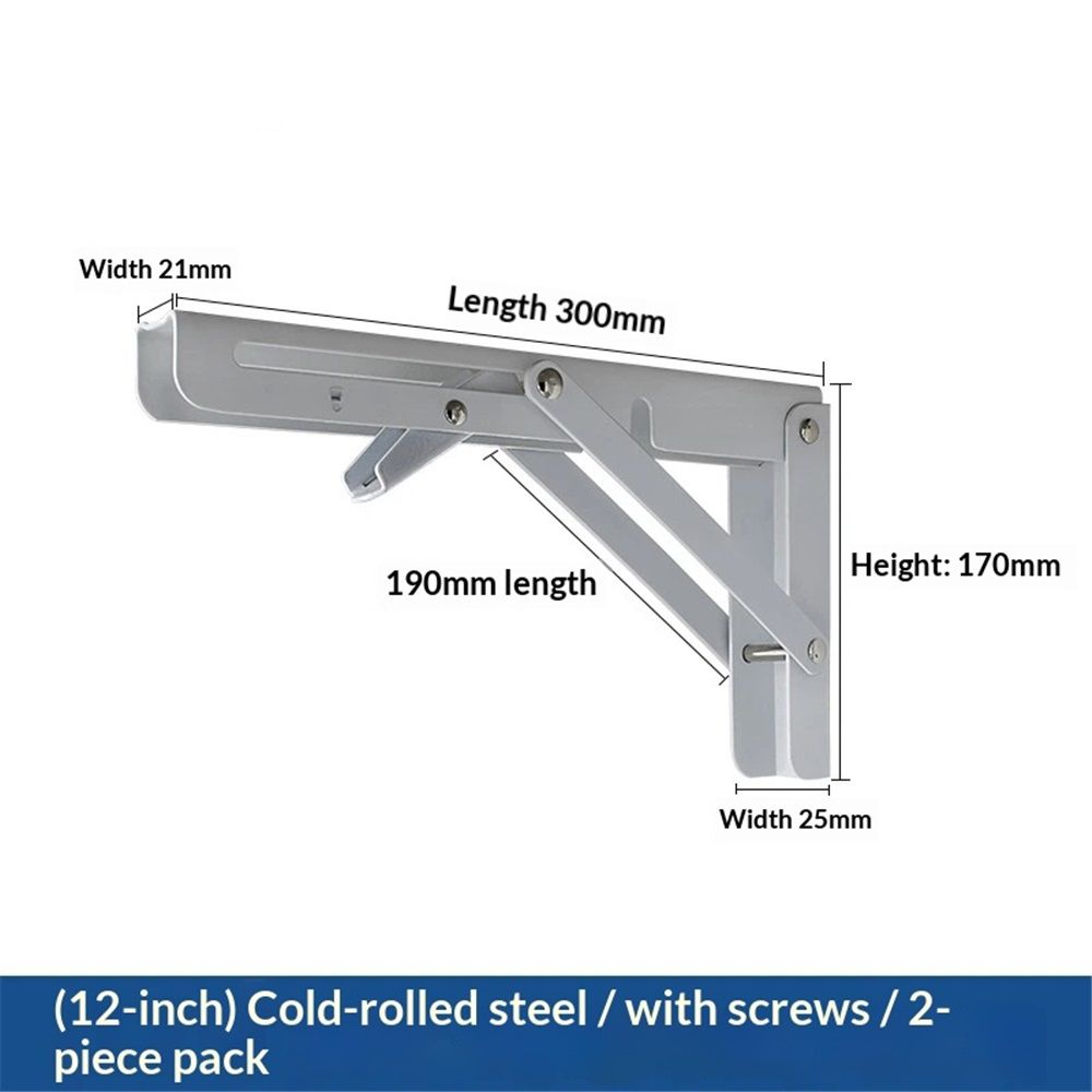 Folding Shelf Brackets Hinges 2 Pcs,Drop Leaf Hinges,Wall Drop Leaf Table Hinge,90 Degree Self-Locking V1192-AZ-W-0105