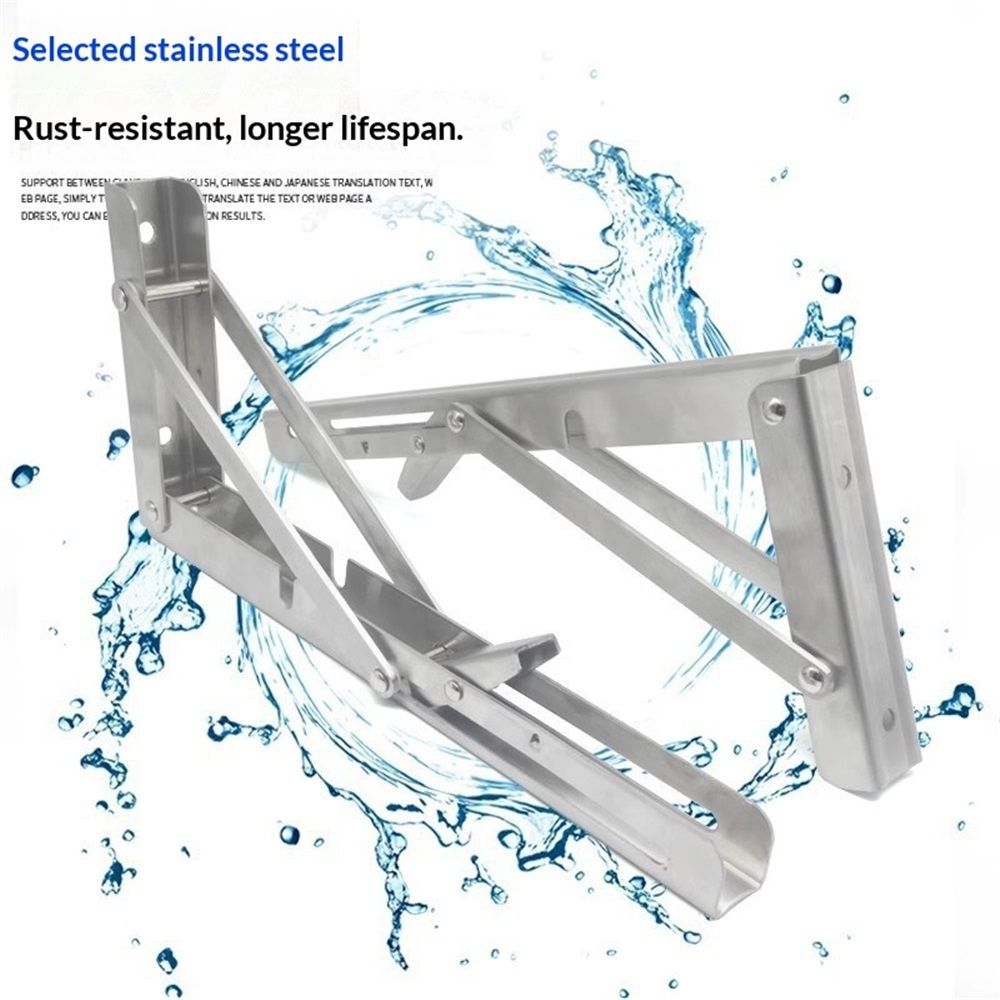 Folding Shelf Brackets Hinges 2 Pcs,Drop Leaf Hinges,Wall Drop Leaf Table Hinge,90 Degree Self-Locking V1192-AZ-W-0105