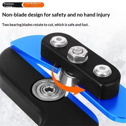 Edge Banding Cutter - Dual Offset Bearings for Precision Trim, Excess Material Cutter for Box/Melamine/Vinyl V1192-AZ-W-0113