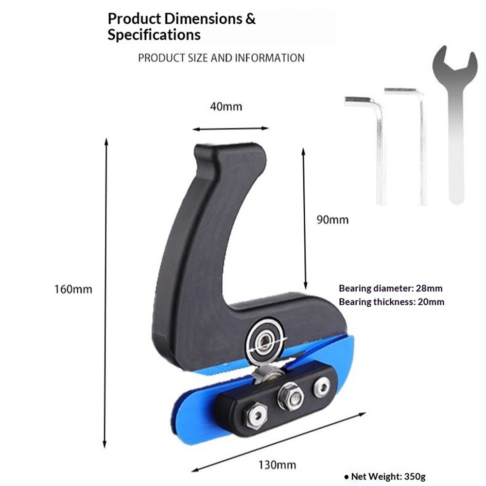 Edge Banding Cutter - Dual Offset Bearings for Precision Trim, Excess Material Cutter for Box/Melamine/Vinyl V1192-AZ-W-0113