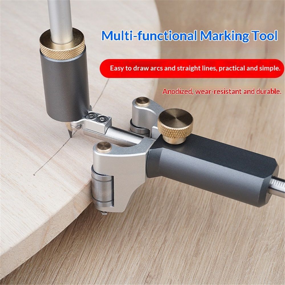 Marking Gauge, 2-in-1 Woodworking Scribe Scriber Multi-Function Line Maker Measuring Tools Sliding Mark V1192-AZ-W-0120