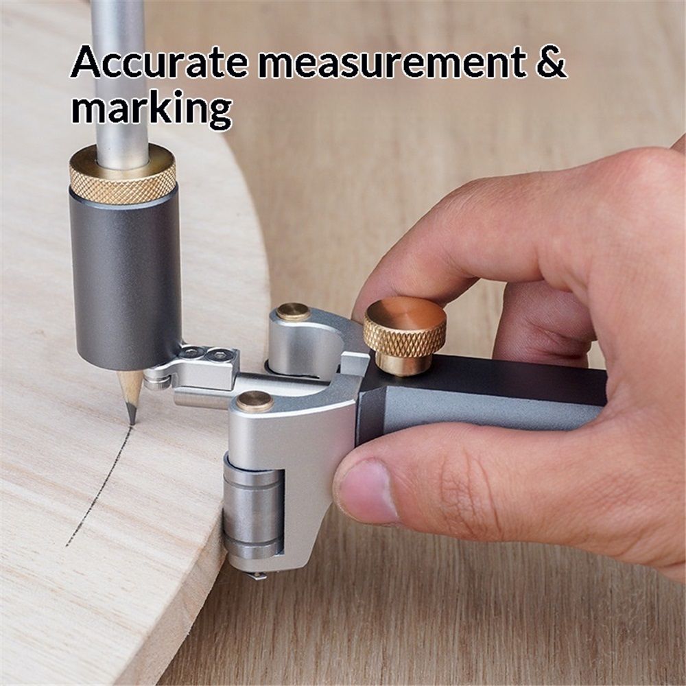 Marking Gauge, 2-in-1 Woodworking Scribe Scriber Multi-Function Line Maker Measuring Tools Sliding Mark V1192-AZ-W-0120