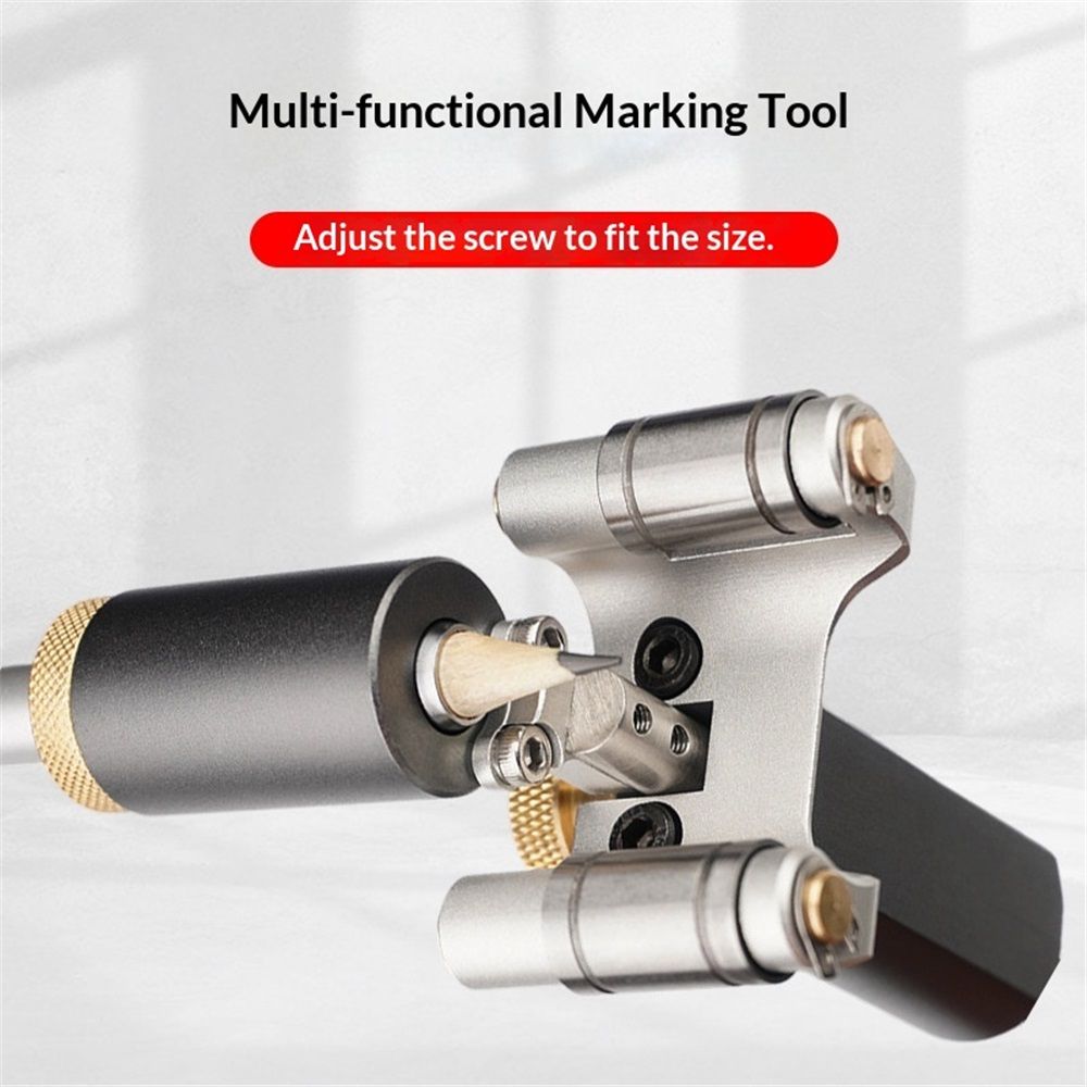 Marking Gauge, 2-in-1 Woodworking Scribe Scriber Multi-Function Line Maker Measuring Tools Sliding Mark V1192-AZ-W-0120