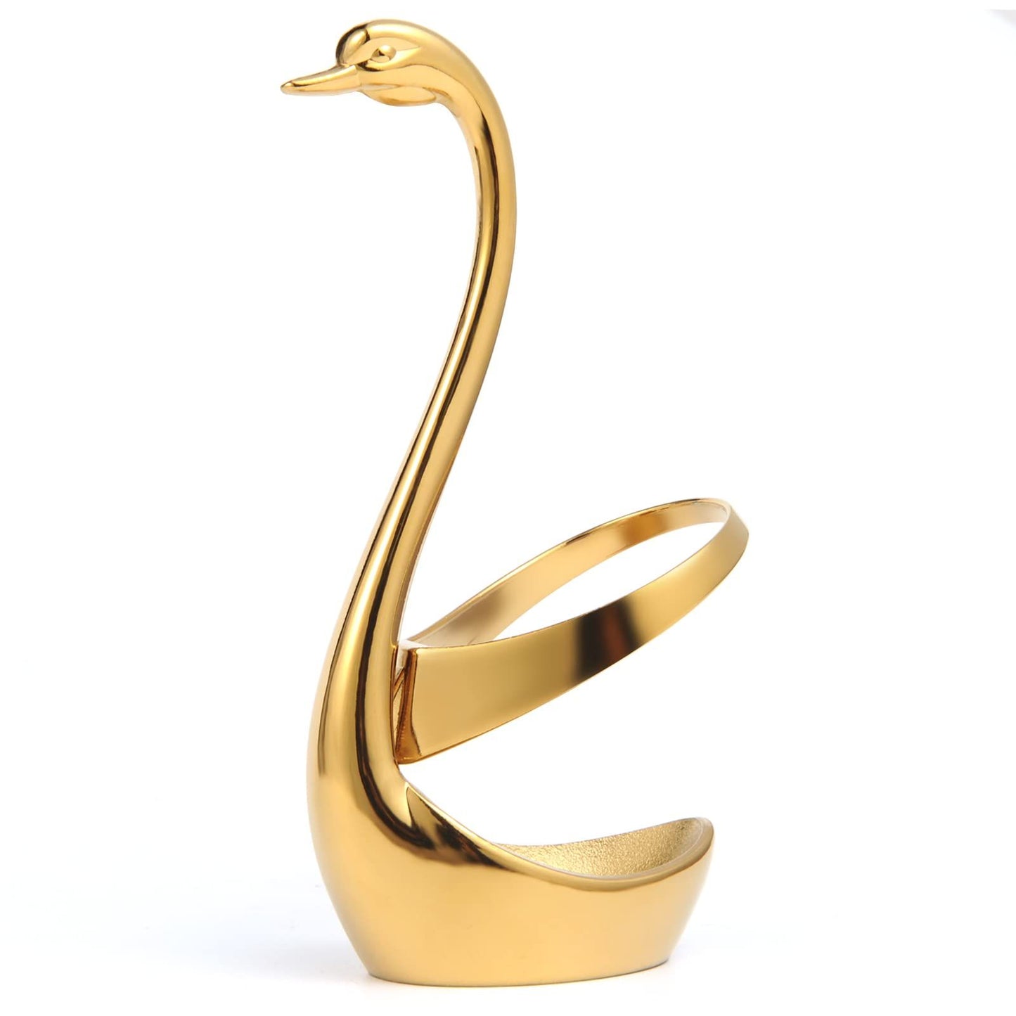 Elegant Small Gold Swan Base Holder for Coffee Bar & Dining, Perfect for Wedding & Entertaining Table Decor V1192-AZ-W-0123