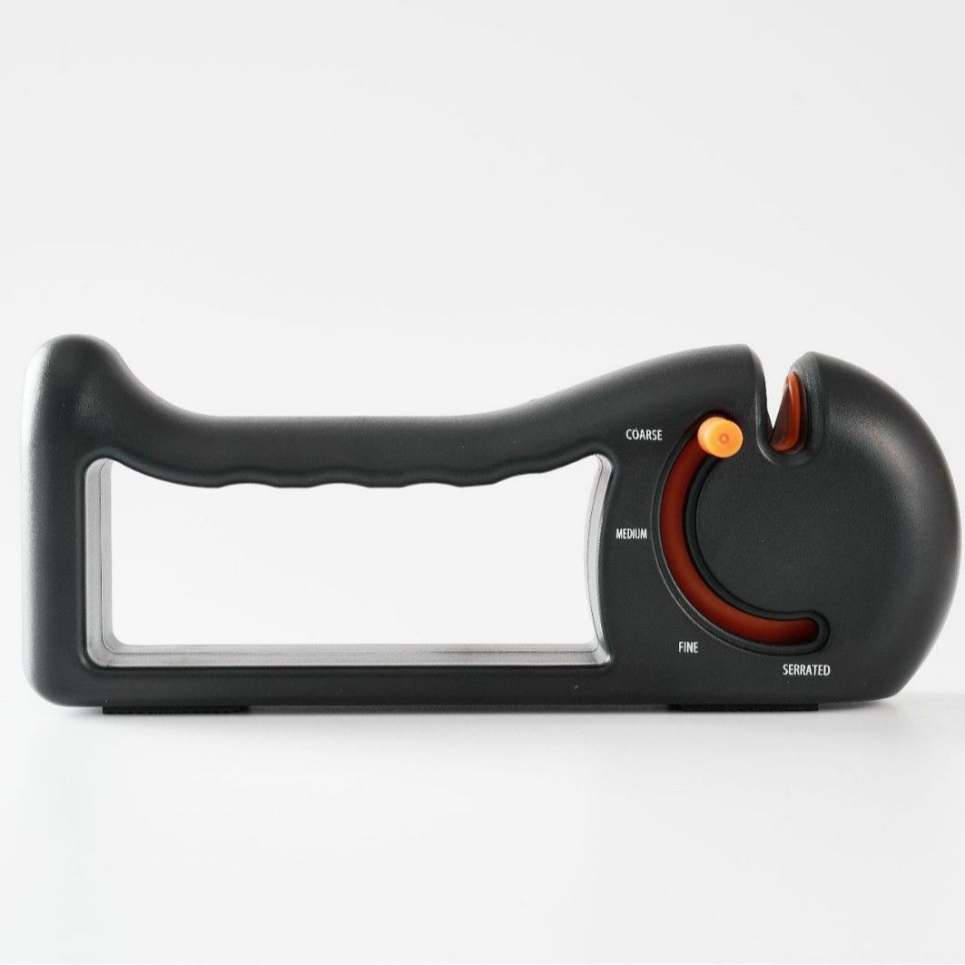 Orange 4-Stage Knife Sharpener & Serrated Knife Sharpener- Repairs, Sharpens & Polishes Blades with Ergonomic V1192-AZ-W-0125