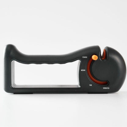 Orange 4-Stage Knife Sharpener & Serrated Knife Sharpener- Repairs, Sharpens & Polishes Blades with Ergonomic V1192-AZ-W-0125