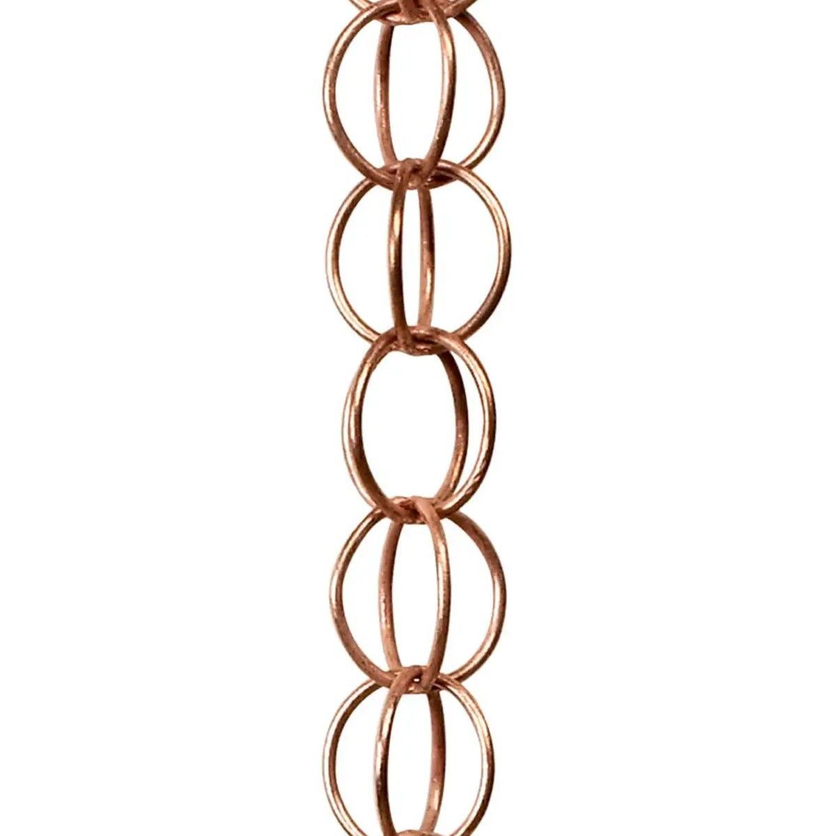 Rain Chains Pure Copper Ring Rain Chain, 125cm Decorative Rain Catcher Chain for Gutters, Rain Chains for V1192-AZ-W-0126