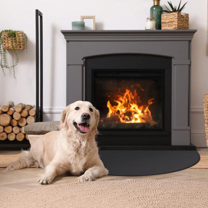 Fireproof Fireplace Hearth Mat Oil-Proof Waterproof BBQ Protector for Decks and Patios, Hearth Rug Protects V1192-AZ-W-0128