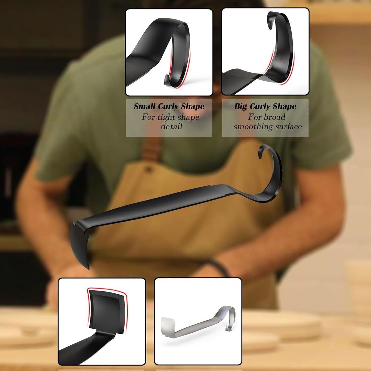 Pottery Trimming Tools, Double Ended Pottery Tool for Carving, Clay Trimming Tool Artists 2 Packs V1192-AZ-W-0131