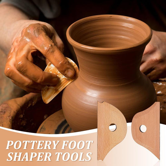Triangle Pottery Ribs & Trimming Tools | Shaper Tools | 6 Clay Texture Ribs | Solid Beech Wood | 8-Pack V1192-AZ-W-0136