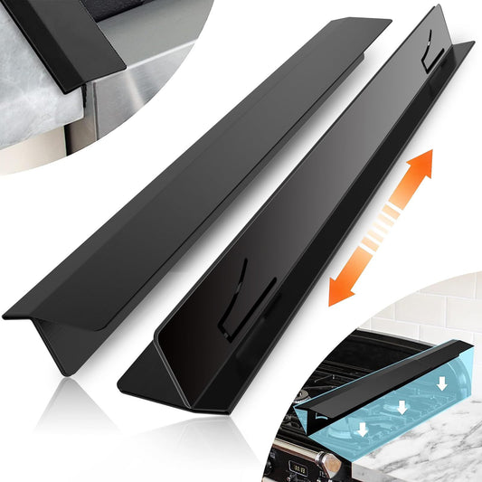 2PCS Kitchen Stove Counter Gap Covers, Stainless Steel Stove Gap Guard, Cooktop Trim Kit, Stove Gap Guards, V1192-AZ-W-0145