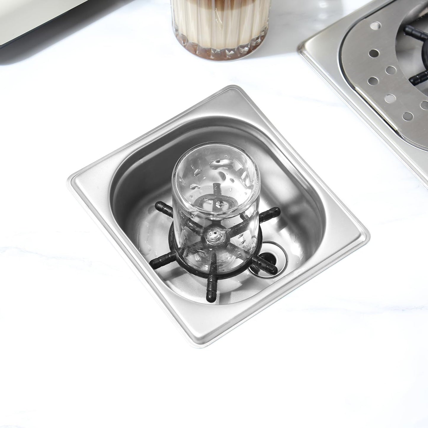 Automatic Glass Cup Washer , 304 Stainless Steel Coffee Milk Tea Cup Cleaner, for Home Kitchen Hotel Bar V1192-AZ-W-0153