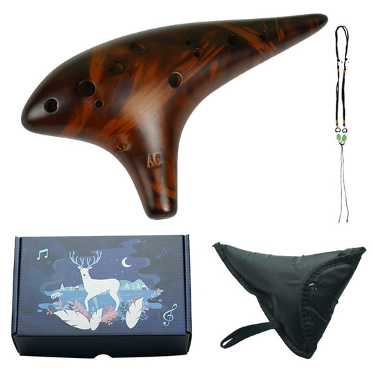 OcarinaWind 12 Hole Ocarina Classic Masterpiece Collectible, Ceramic Ocarina - Highly Recommended by Shop V1192-AZ-W-0155