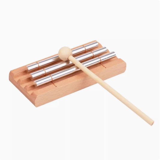 Three Tone Chime For Mindfulness Meditation, Relaxation, Stress & Anxiety Relief, Chakra Healing, Yoga, V1192-AZ-W-0156