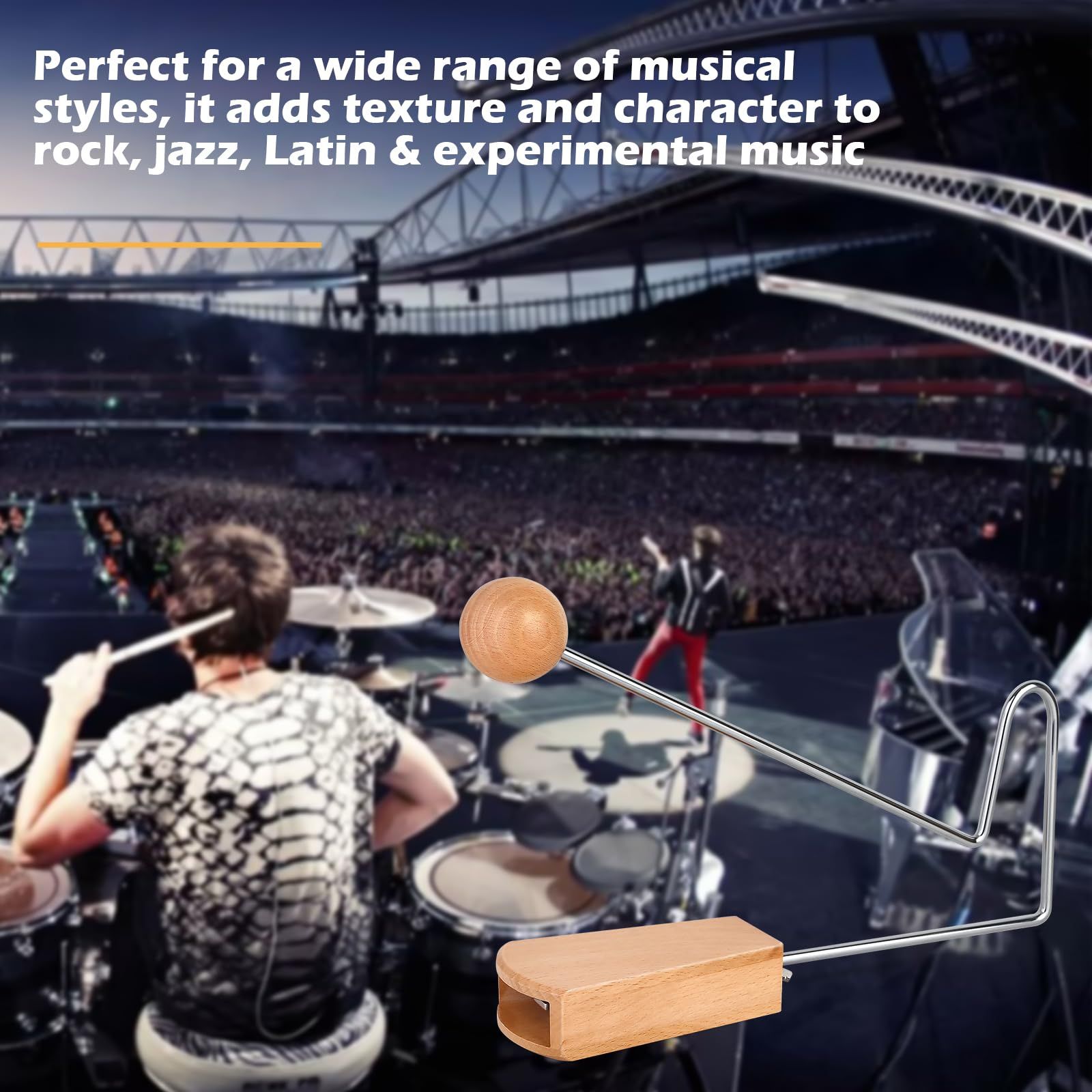 Percussion Instrument, Latin Hand Percussion Instrument, Easy to Use Handheld Rattling Sound Effect for V1192-AZ-W-0161