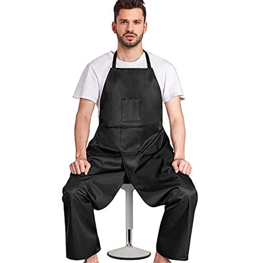 Reusable Full Coverage Waterproof Pottery Apron Split Leg -Lined Polyester Apron For Men & Women - For V1192-AZ-W-0163