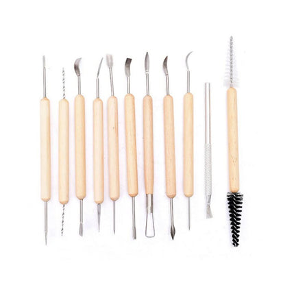 Clay Tools 40PCS Pottery Tools Clay Sculpting Tools Polymer Clay Tools Kit Ceramic Tools for DIY Handcraft V1192-AZ-W-0166