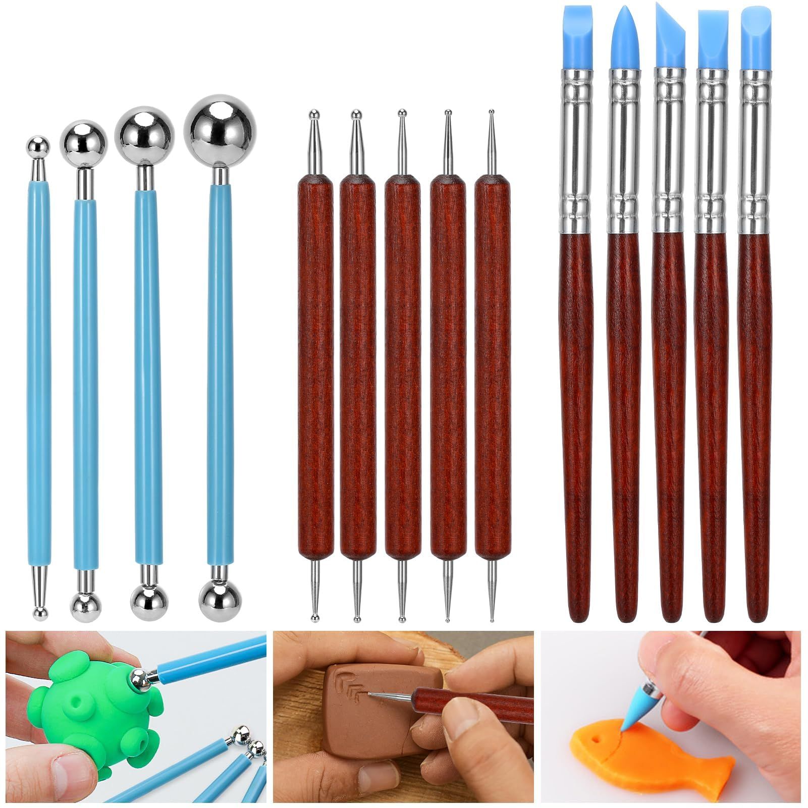43pcs Pottery Tools, Clay Tools, Sculpting Tools, Pottery Kit, Air Dry Clay Tools, Pottery Clay Kit for V1192-AZ-W-0167
