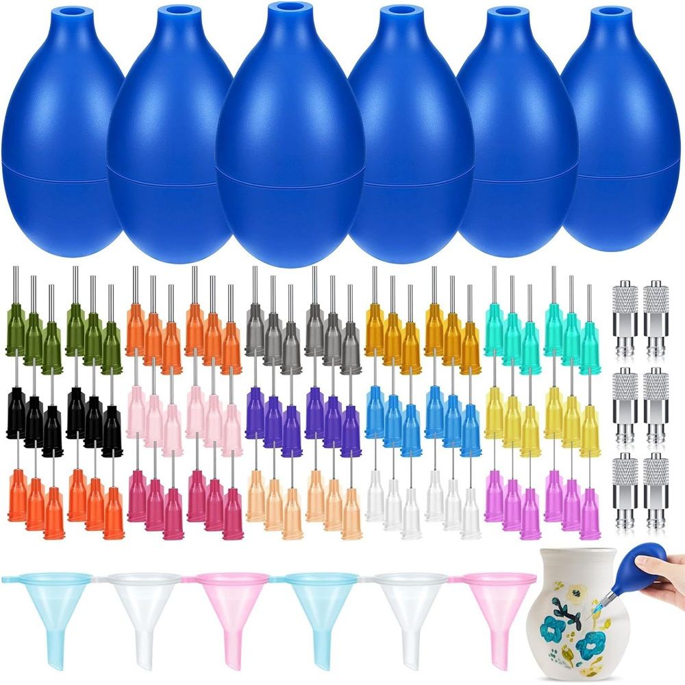 108 Pcs Pottery Tools Supplies Ceramic Precision Applicator, Precision Tips Applicator for Ceramic Bottles V1192-AZ-W-0169