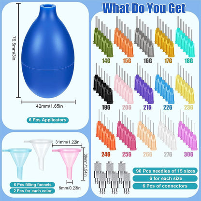 108 Pcs Pottery Tools Supplies Ceramic Precision Applicator, Precision Tips Applicator for Ceramic Bottles V1192-AZ-W-0169