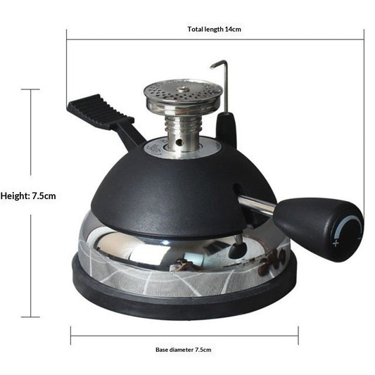 Butane Mini Burner for Tabletop Coffee Siphon Syphon Ceramic Windproof Torch Head Portable Cooking Stove V1192-AZ-W-0171