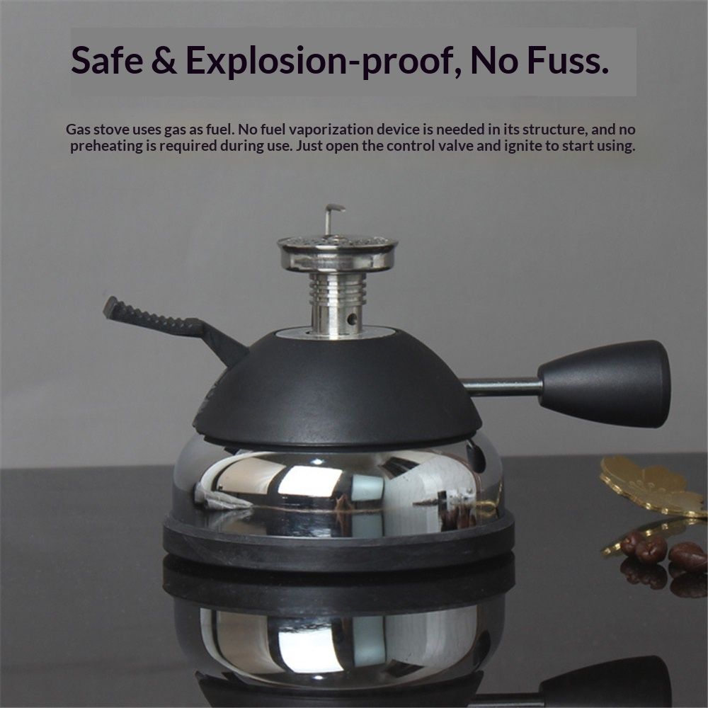 Butane Mini Burner for Tabletop Coffee Siphon Syphon Ceramic Windproof Torch Head Portable Cooking Stove V1192-AZ-W-0171