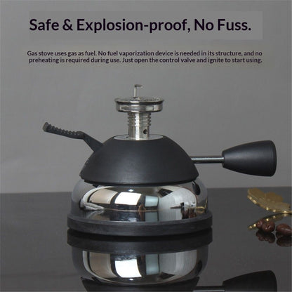 Butane Mini Burner for Tabletop Coffee Siphon Syphon Ceramic Windproof Torch Head Portable Cooking Stove V1192-AZ-W-0171