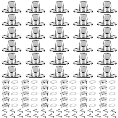 30 Piece Set Grade Twist Lock Fasteners Turn Button Eyelet and Stud, Mounting Screws for Canvas Marine V1192-AZ-W-0172