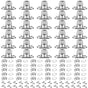 30 Piece Set Grade Twist Lock Fasteners Turn Button Eyelet and Stud, Mounting Screws for Canvas Marine V1192-AZ-W-0172