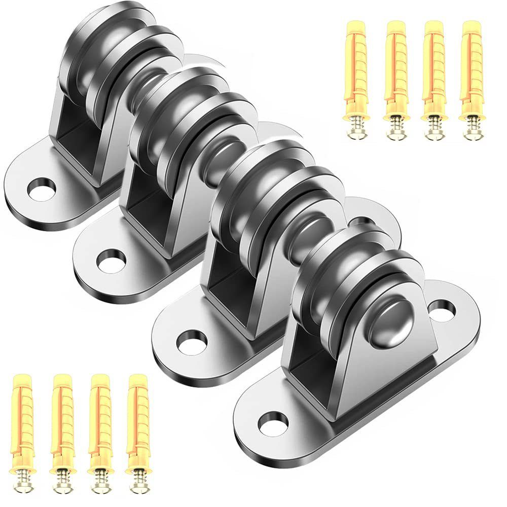 Small Pulley Block Silent Pulley Wheel Heavy Duty Fixed Pullies for Cord Material Handling Moving and DIY V1192-AZ-W-0173