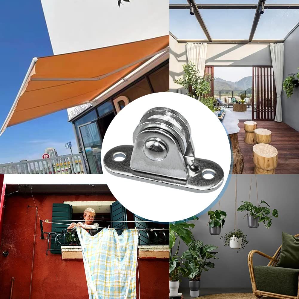 Small Pulley Block Silent Pulley Wheel Heavy Duty Fixed Pullies for Cord Material Handling Moving and DIY V1192-AZ-W-0173